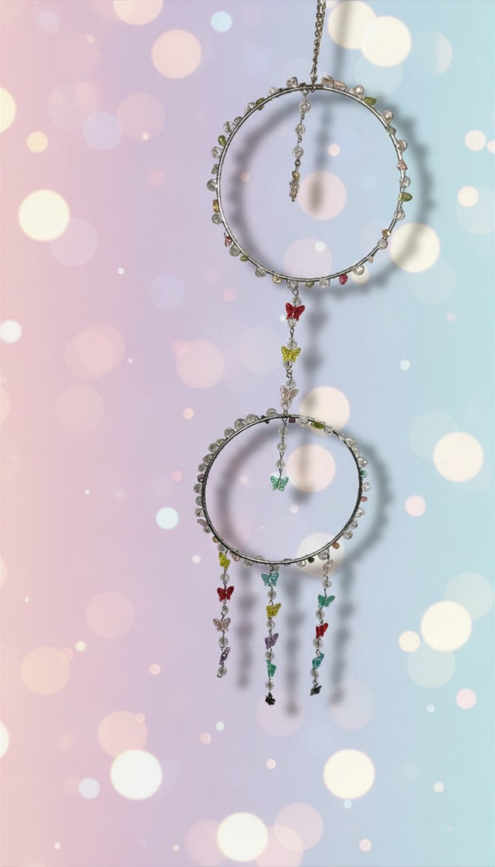 "Rainbow Butterfly Garden Suncatcher"